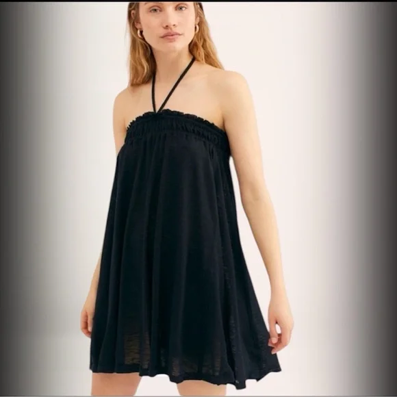 Free People | Swim | New Free People Beach Halter Beach Cover Up Mini Tunic  Dress Size Large | Poshmark